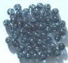 50 6mm Montana Blue Crackle Beads